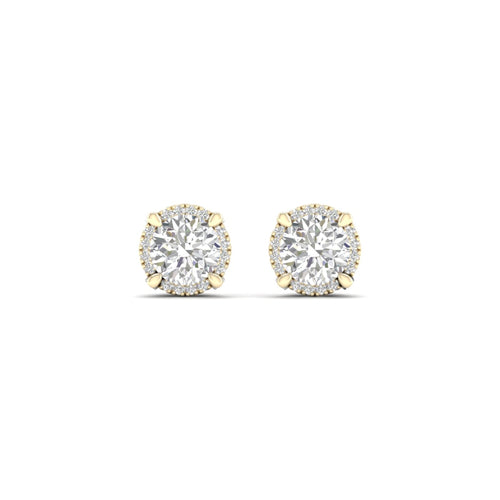 2 1/4 ctw Round Lab Grown Halo Stud Earring