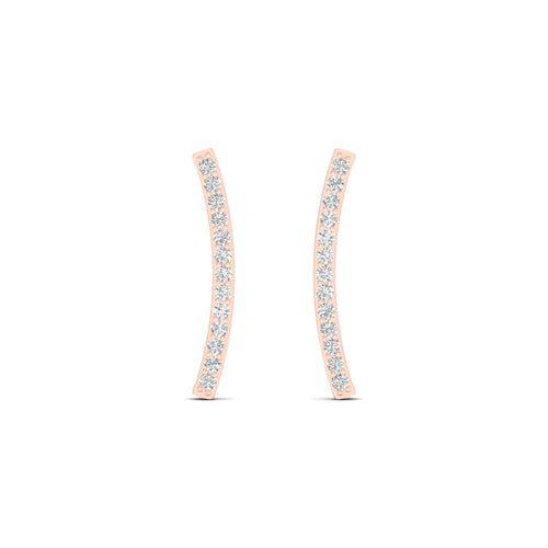 1/5 Ctw Curve Bar Lab Grown Fashion Ear Stud