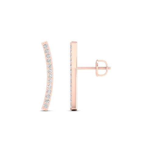 1/5 Ctw Curve Bar Lab Grown Fashion Ear Stud