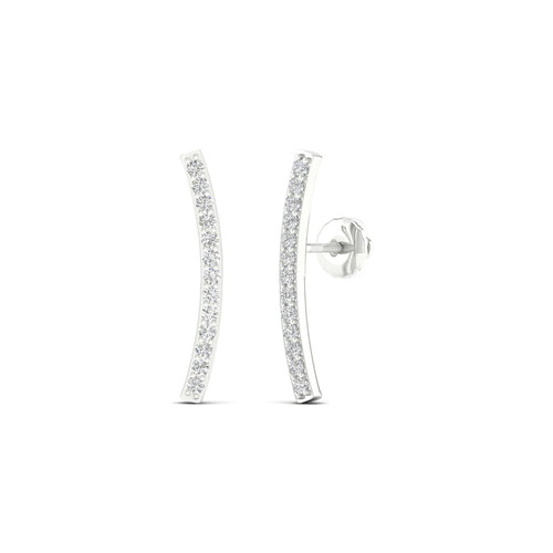 1/5 Ctw Curve Bar Lab Grown Fashion Ear Stud