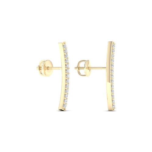 1/5 Ctw Curve Bar Lab Grown Fashion Ear Stud
