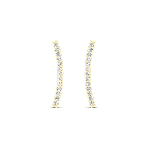 1/5 Ctw Curve Bar Lab Grown Fashion Ear Stud