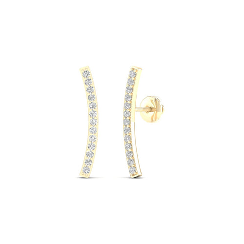 1/5 Ctw Curve Bar Lab Grown Fashion Ear Stud