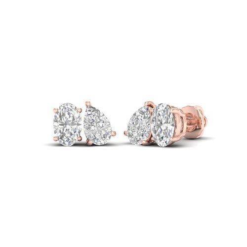 1 1/2 ctw Pear Oval Noi Lab Grown Earring