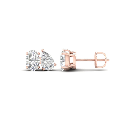 1 1/2 ctw Pear Oval Noi Lab Grown Earring