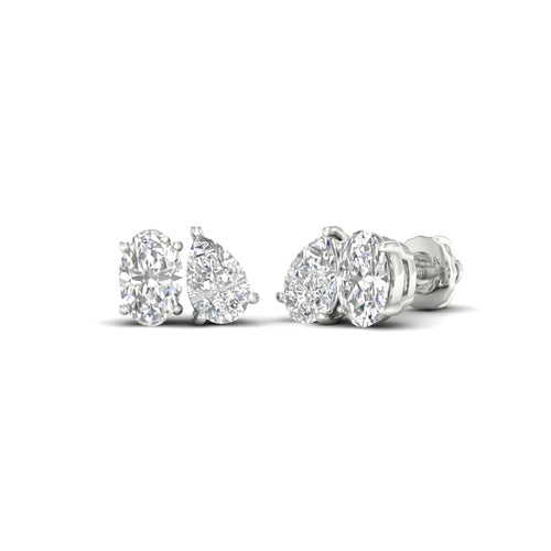 1 1/2 ctw Pear Oval Noi Lab Grown Earring