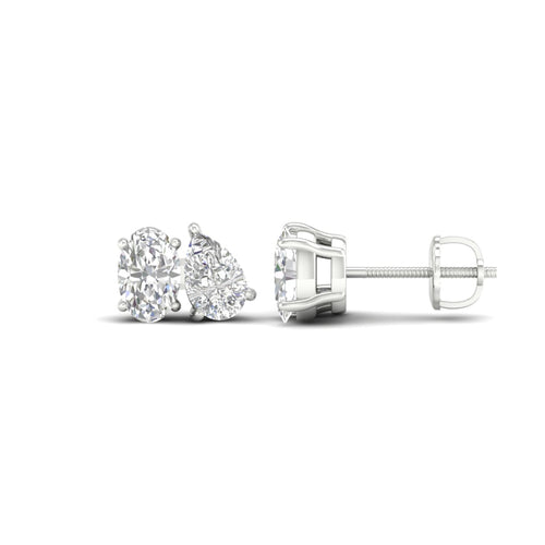 1 1/2 ctw Pear Oval Noi Lab Grown Earring