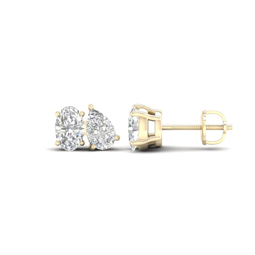 1 1/2 ctw Pear Oval Noi Lab Grown Earring