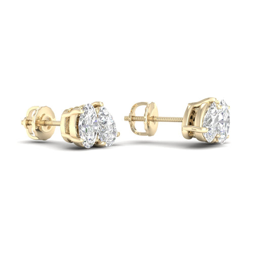 1 1/2 ctw Pear Oval Noi Lab Grown Earring