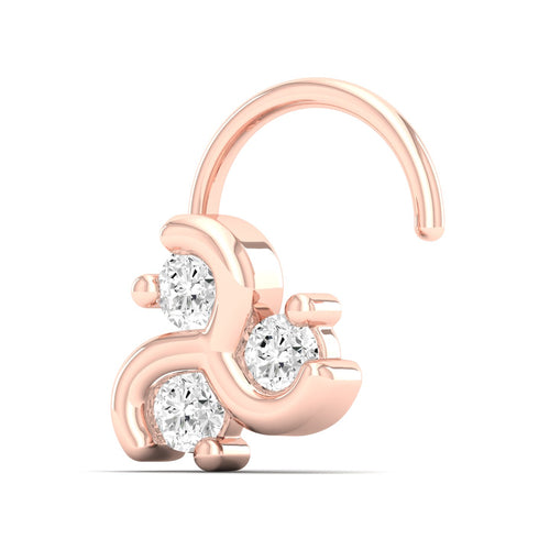 Swirl Lab Grown Nose Pin and 2nd Ear Piercing Stud