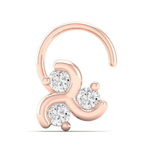 Swirl Lab Grown Nose Pin and 2nd Ear Piercing Stud