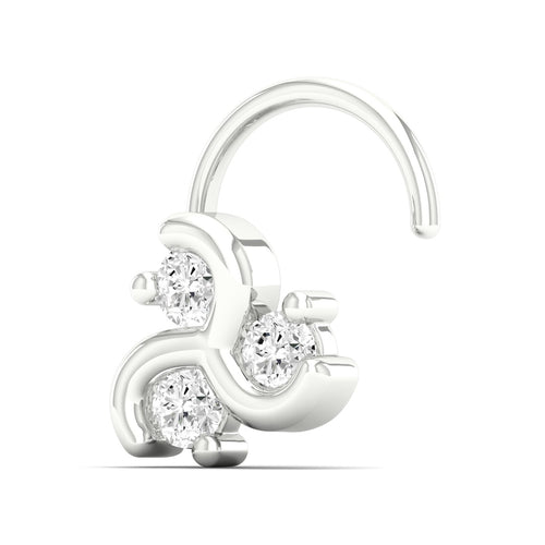 Swirl Lab Grown Nose Pin and 2nd Ear Piercing Stud