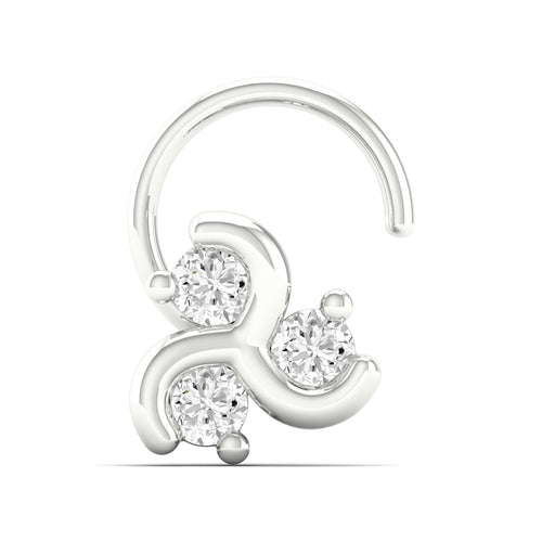 Swirl Lab Grown Nose Pin and 2nd Ear Piercing Stud