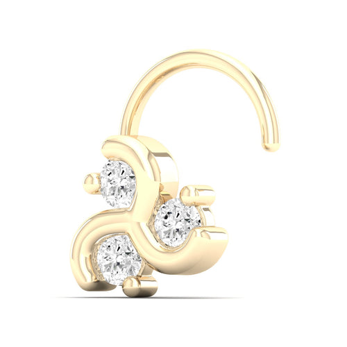 Swirl Lab Grown Nose Pin and 2nd Ear Piercing Stud