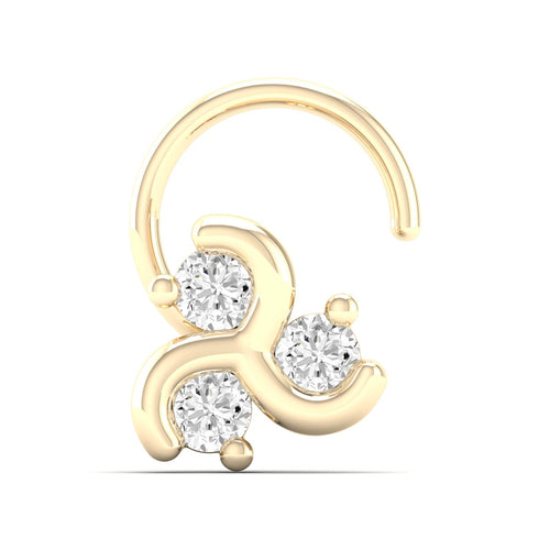 Swirl Lab Grown Nose Pin and 2nd Ear Piercing Stud