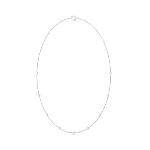 3/4 Ctw Nine Stone Station Lab Grown Fashion Necklace