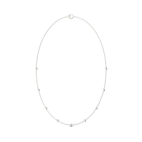 3/4 Ctw Nine Stone Station Lab Grown Fashion Necklace