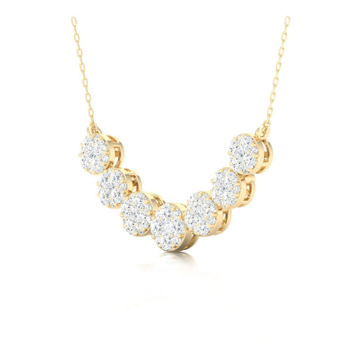 1 Ctw Seven Graduating Cluster Fashion Pendant