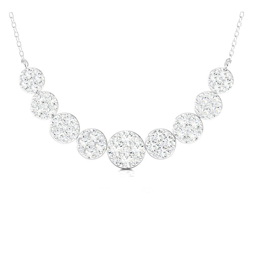 1 3/4 Ctw Nine Cluster Graduating Fashion Pendant