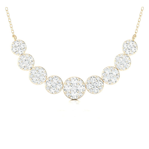 1 3/4 Ctw Nine Cluster Graduating Fashion Pendant