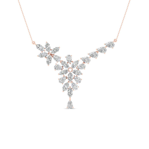 4 3/4 ctw Pear Marquise Fashion Lab Grown Necklace