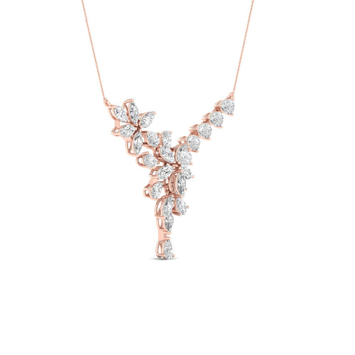 4 3/4 ctw Pear Marquise Fashion Lab Grown Necklace