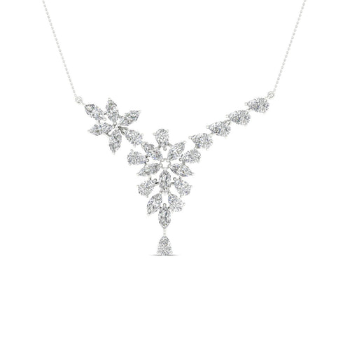 4 3/4 ctw Pear Marquise Fashion Lab Grown Necklace