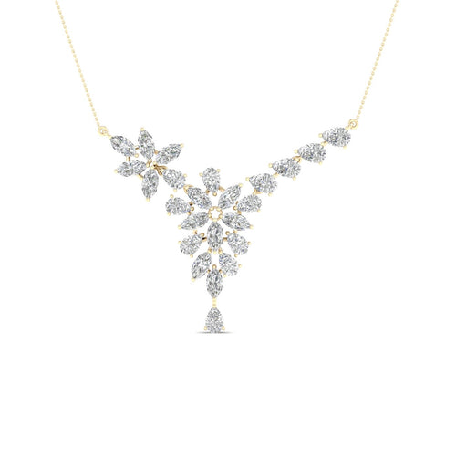 4 3/4 ctw Pear Marquise Fashion Lab Grown Necklace