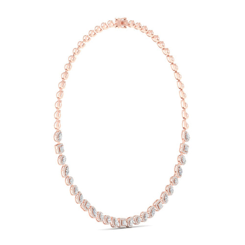 6 5/8 ctw Multi-Shape Halo Fashion Lab Grown Necklace