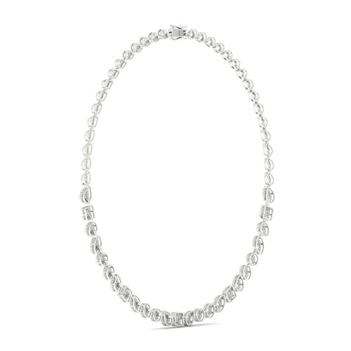 6 5/8 ctw Multi-Shape Halo Fashion Lab Grown Necklace