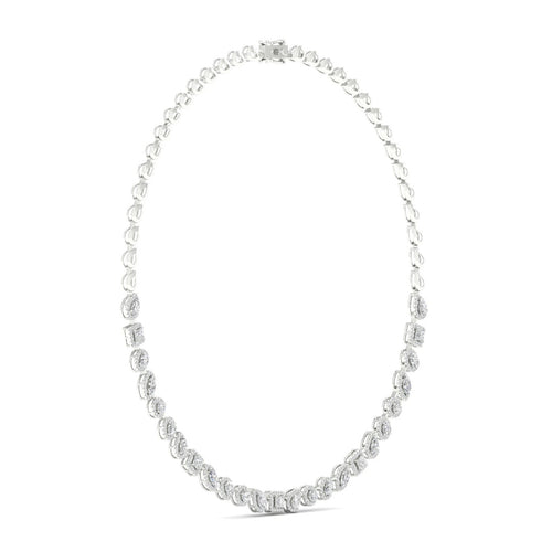 6 5/8 ctw Multi-Shape Halo Fashion Lab Grown Necklace
