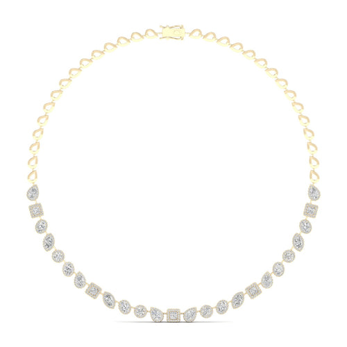 6 5/8 ctw Multi-Shape Halo Fashion Lab Grown Necklace