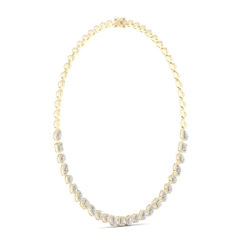 6 5/8 ctw Multi-Shape Halo Fashion Lab Grown Necklace