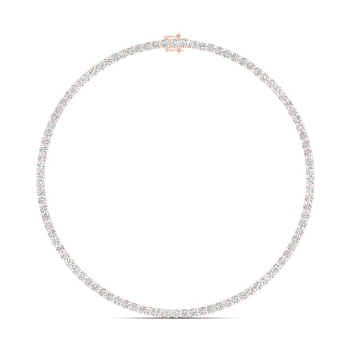 24 1/4 ctw Classic Tennis Lab Grown Necklace in Four Prongs