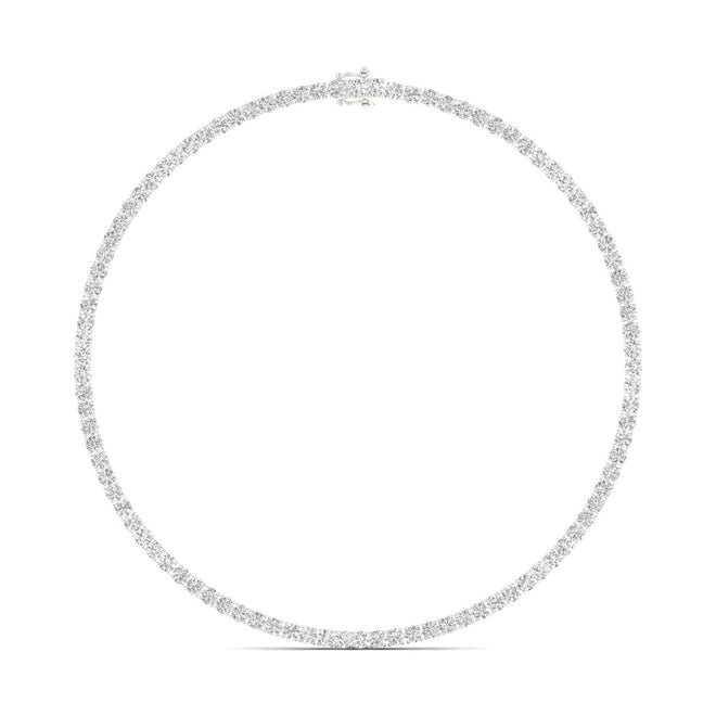 24 1/4 ctw Classic Tennis Lab Grown Necklace in Four Prongs