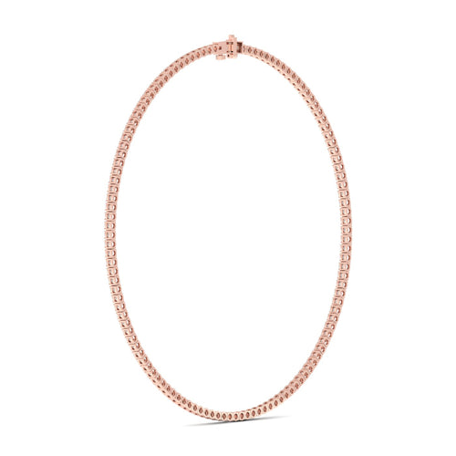 15 1/10 ctw Classic Tennis Lab Grown Necklace in Four Prongs