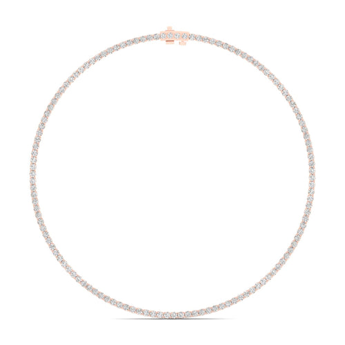 15 1/10 ctw Classic Tennis Lab Grown Necklace in Four Prongs