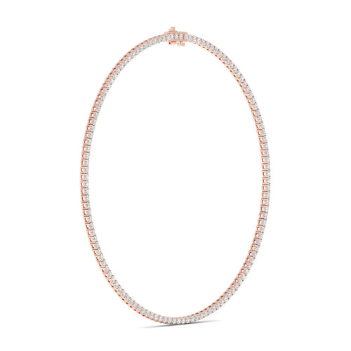 15 1/10 ctw Classic Tennis Lab Grown Necklace in Four Prongs