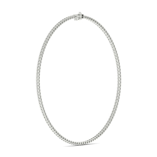 15 1/10 ctw Classic Tennis Lab Grown Necklace in Four Prongs