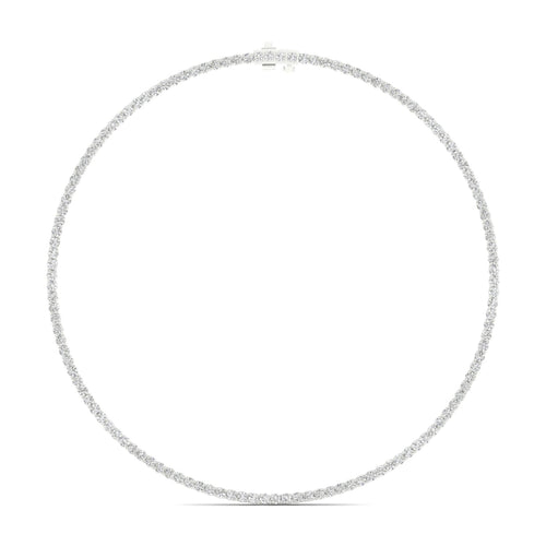 15 1/10 ctw Classic Tennis Lab Grown Necklace in Four Prongs