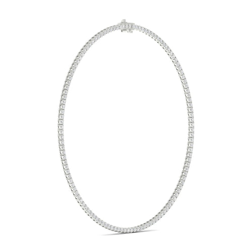 15 1/10 ctw Classic Tennis Lab Grown Necklace in Four Prongs