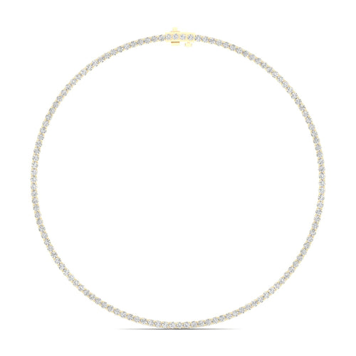 15 1/10 ctw Classic Tennis Lab Grown Necklace in Four Prongs