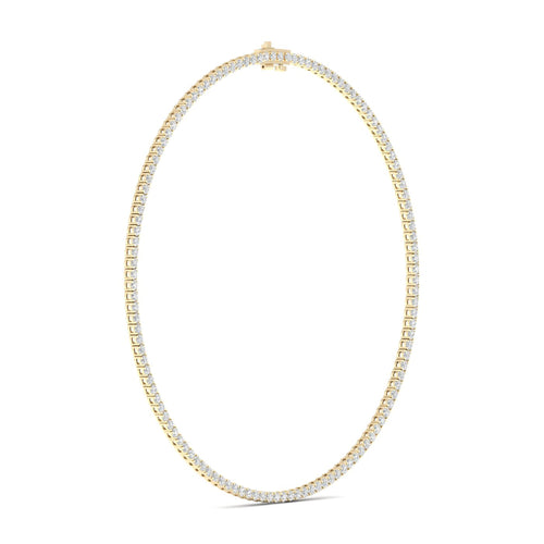 15 1/10 ctw Classic Tennis Lab Grown Necklace in Four Prongs