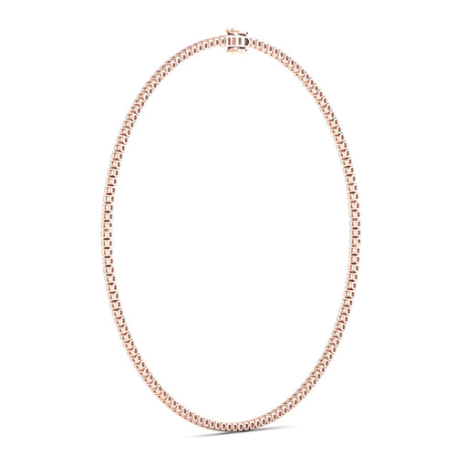 11 ctw Classic Tennis Lab Grown Necklace in Four Prongs