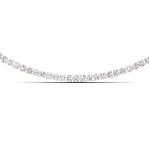 11 ctw Classic Tennis Lab Grown Necklace in Four Prongs