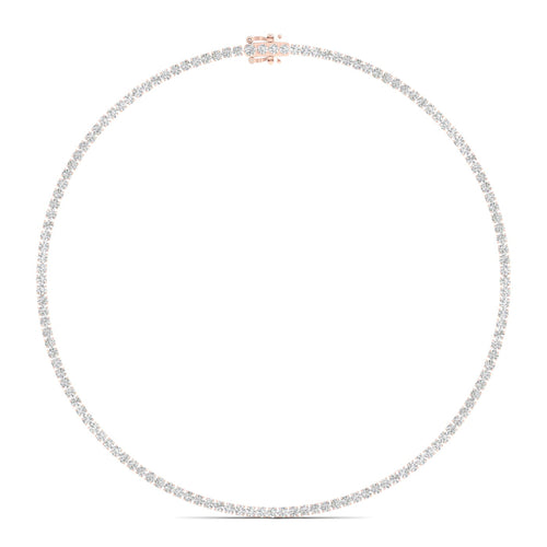 11 ctw Classic Tennis Lab Grown Necklace in Four Prongs