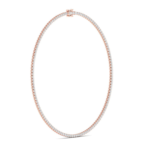 11 ctw Classic Tennis Lab Grown Necklace in Four Prongs