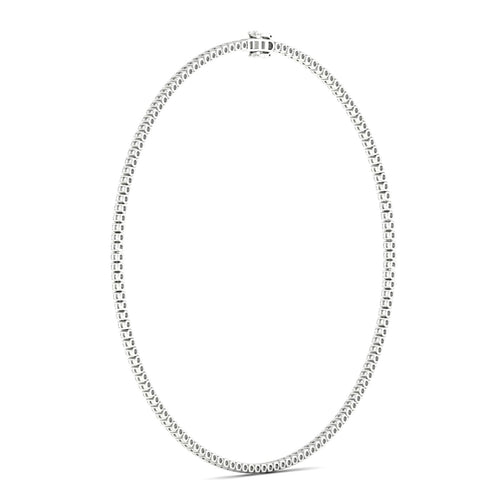 11 ctw Classic Tennis Lab Grown Necklace in Four Prongs