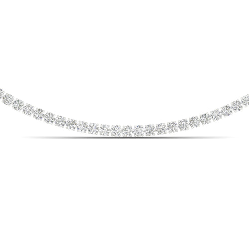 11 ctw Classic Tennis Lab Grown Necklace in Four Prongs