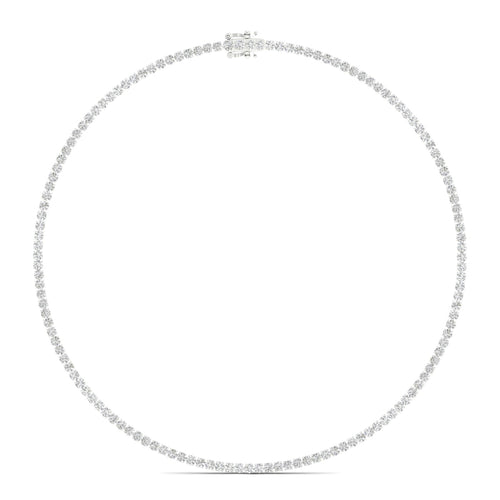 11 ctw Classic Tennis Lab Grown Necklace in Four Prongs